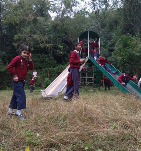 Children playing in Environmental Park in Reika Jammu
